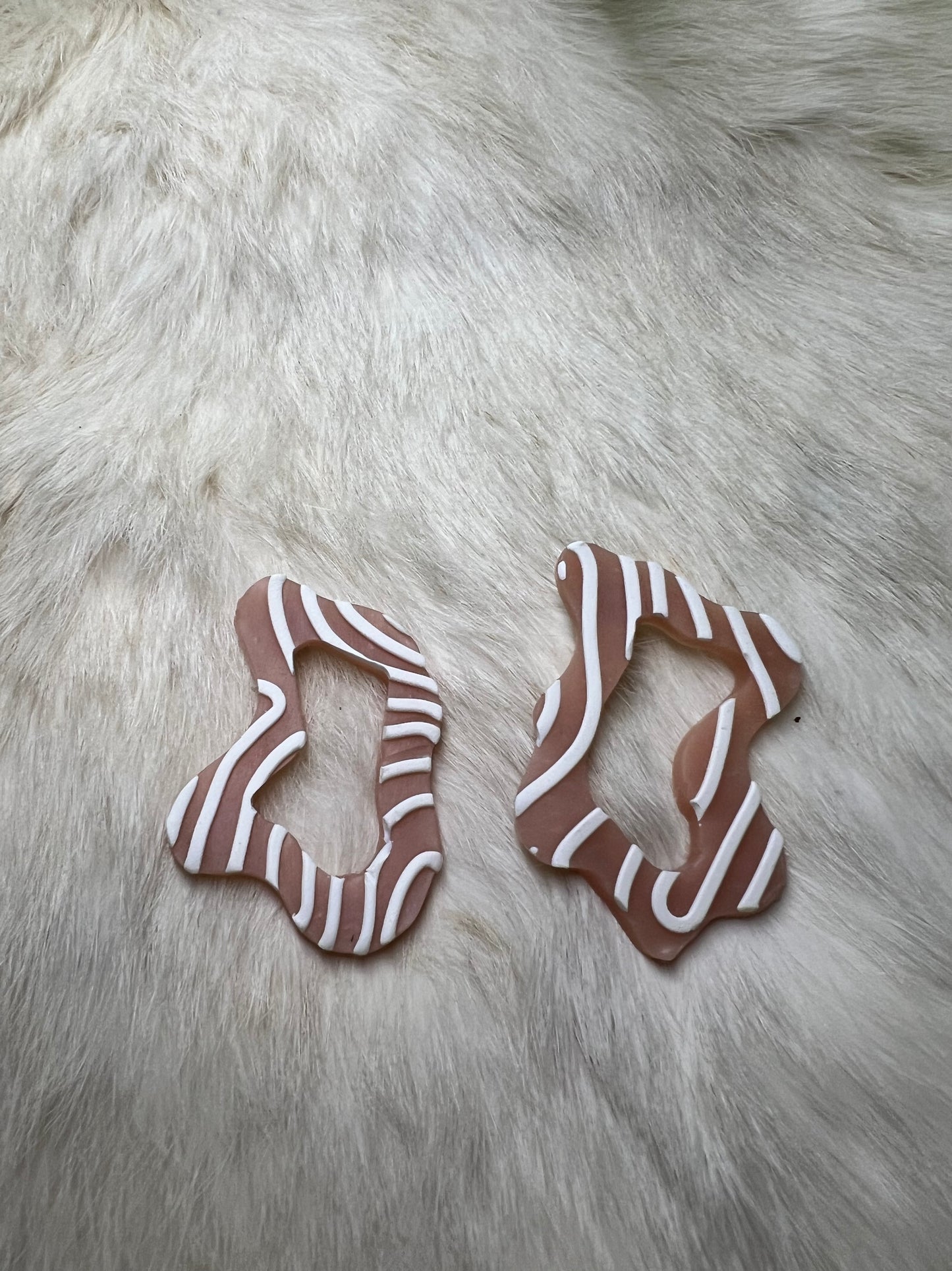 Organic Chic Earrings with Playful Stripes