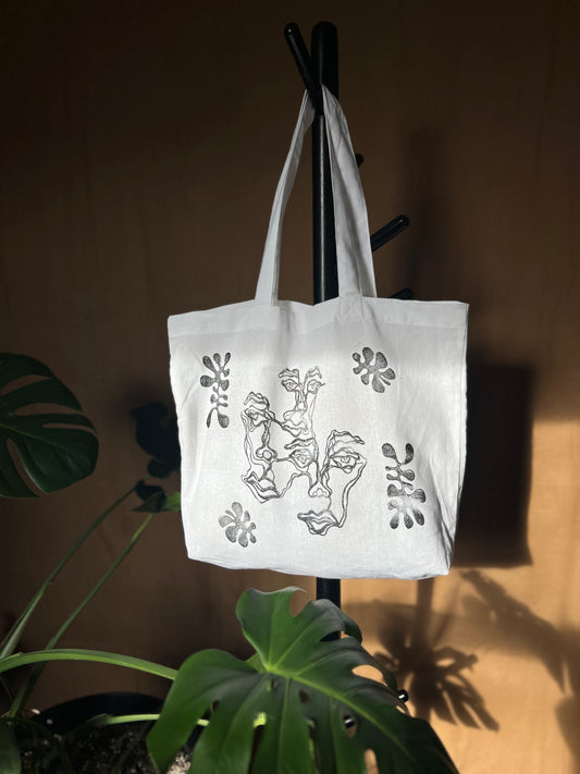 "Trinity" Black Printed Tote Bag