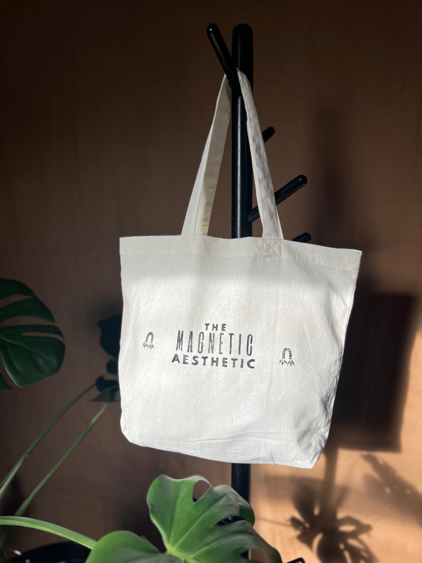 "The Open Mind" Black Printed Tote Bag