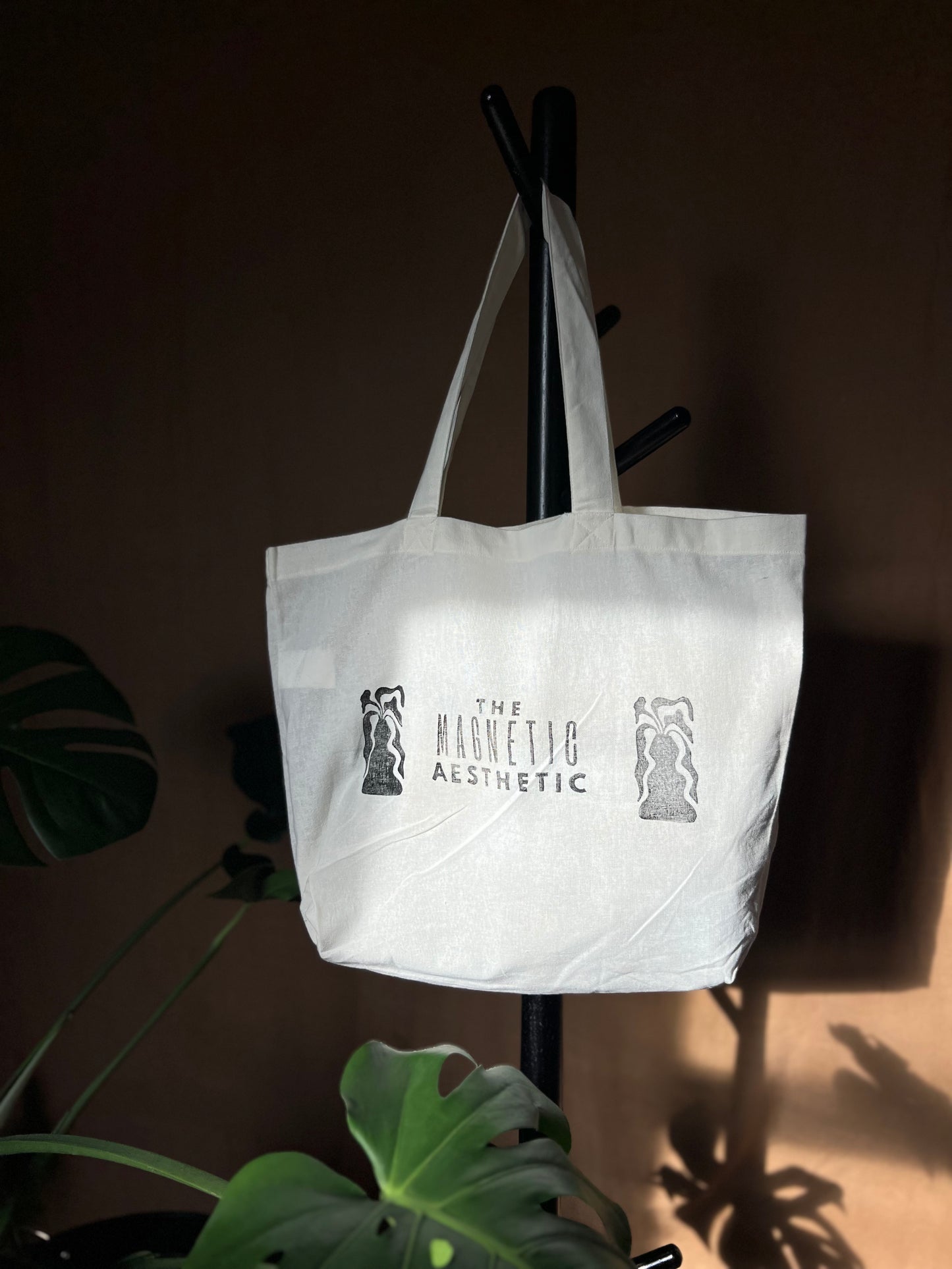 "The Open Mind" Black Printed Tote Bag