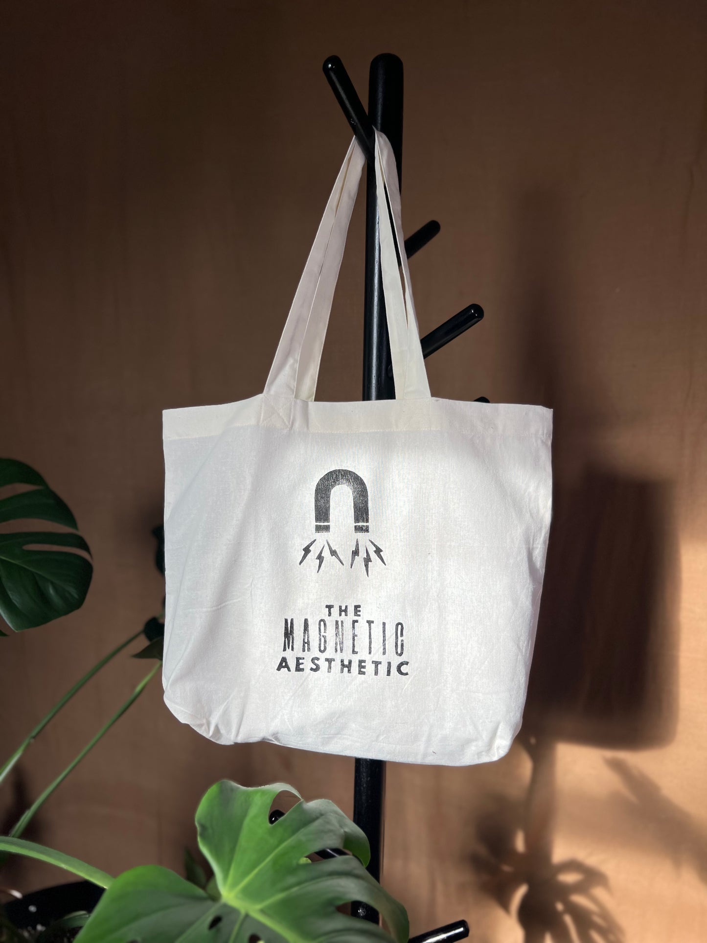 "The Open Mind" Black Printed Tote Bag